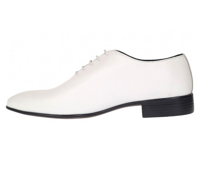 Pantofi barbati albi eleganti din piele naturala Elion - 024AN