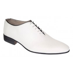 Pantofi barbati albi eleganti din piele naturala Elion - 024AN