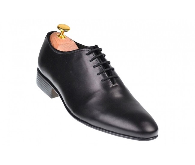 Marimea 44 Pantofi barbati office, eleganti din piele naturala negru box L024NBOX