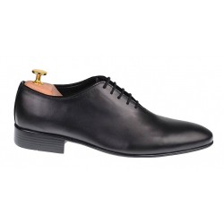 Marimea 44 Pantofi barbati office, eleganti din piele naturala negru box L024NBOX