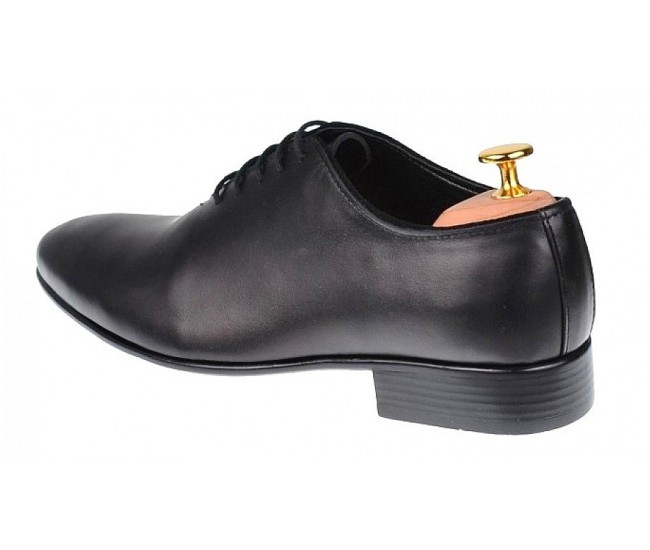 Marimea 44 Pantofi barbati office, eleganti din piele naturala negru box L024NBOX