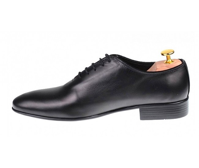Marimea 44 Pantofi barbati office, eleganti din piele naturala negru box L024NBOX