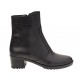 Reducere Ghete dama casual din piele naturala - Model imblanit Negru L156N 