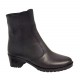 Reducere Ghete dama casual din piele naturala - Model imblanit Negru L156N 