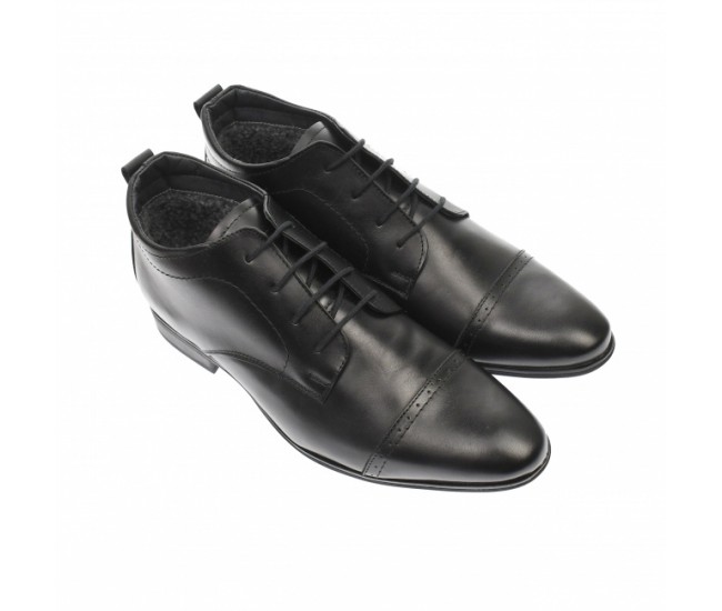 Oferta marimea 44 - Ghete barbati casual din piele naturala, negru - L2072NBOX Oferta marimea 44 - Ghete barbati casual din piele naturala, negru - L2072NBOX