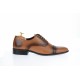 Oferta marimea 42, 43, 44 - Pantofi barbati eleganti din piele naturala maro coniac - L246MD