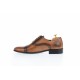 Oferta marimea 42, 43, 44 - Pantofi barbati eleganti din piele naturala maro coniac - L246MD