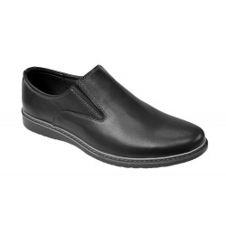 Reducere marimea 38 Pantofi barbati casual din piele naturala negru - L330ELN