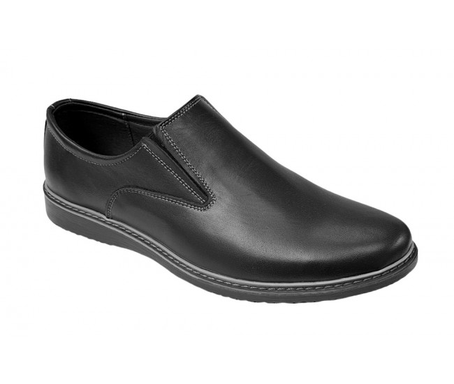Reducere marimea 38 Pantofi barbati casual din piele naturala negru - L330ELN