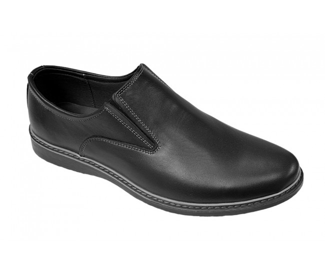 Reducere marimea 38 Pantofi barbati casual din piele naturala negru - L330ELN