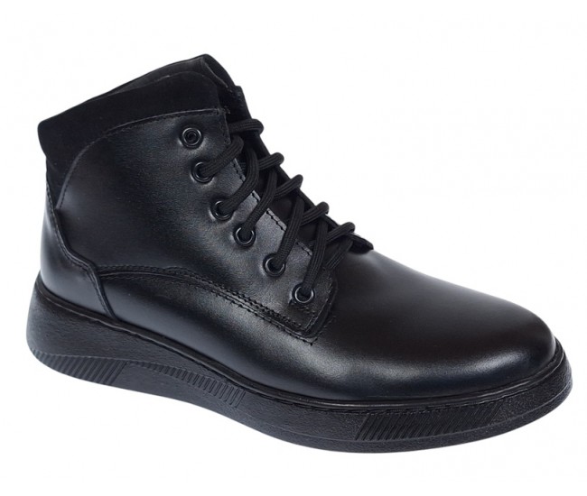 Oferta Marimea 40 Ghete barbati casual din piele naturala imblanite, cu siret L415N