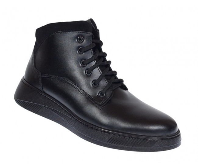 Oferta Marimea 40 Ghete barbati casual din piele naturala imblanite, cu siret L415N