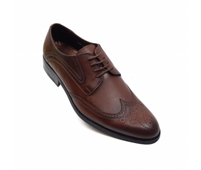 OFERTA MARIMEA  44 - Pantofi barbati derbi, eleganti din piele naturala L749M