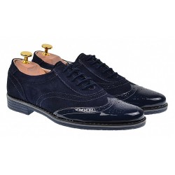 OFERTA MARIMEA 39, 42, 43 - Pantofi barbati eleganti din piele naturala, bleumarin, L870LVBLM