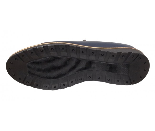Marimea 40 Pantofi barbati Casual Sport din piele naturala Bleumarin LASEBL
