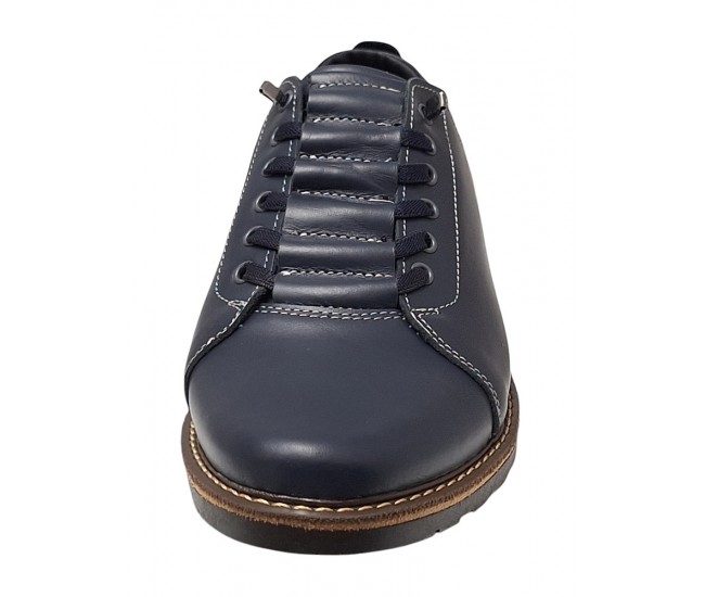 Marimea 40 Pantofi barbati Casual Sport din piele naturala Bleumarin LASEBL