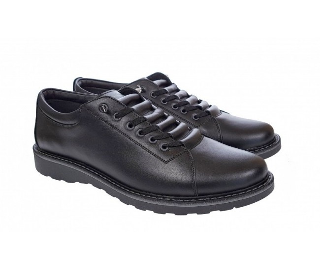 Oferta Pantofi barbati casual sport din piele naturala Marko Negru LASEN