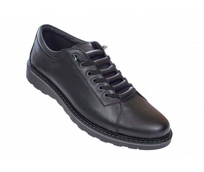 Oferta Pantofi barbati casual sport din piele naturala Marko Negru LASEN