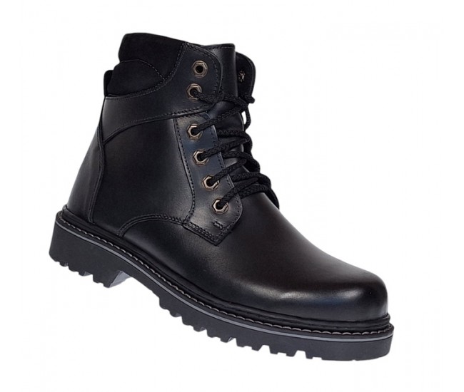 Oferta marimea 44 Bocanci barbati din piele naturala imblaniti, model iarna KLAUS LBOC330NV