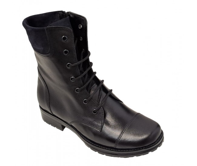 Oferta Marimea 38 Ghete dama casual din piele naturala cu siret si fermoar LBOC74N