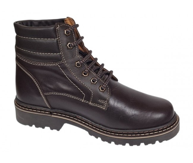 Reducerte marimea 41 Bocanci barbati din piele naturala (imblaniti) Maro LBOCX7M