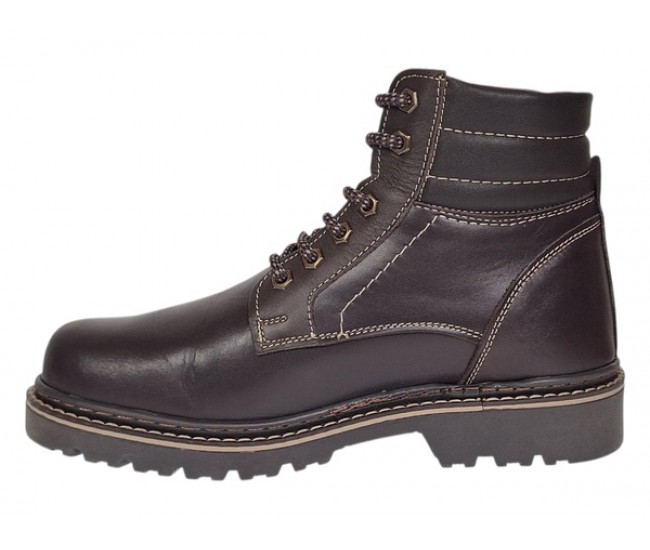 Reducerte marimea 41 Bocanci barbati din piele naturala (imblaniti) Maro LBOCX7M