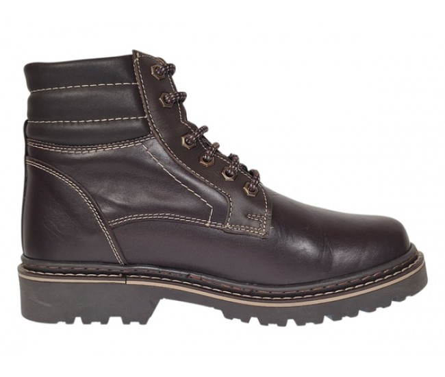Reducerte marimea 41 Bocanci barbati din piele naturala (imblaniti) Maro LBOCX7M