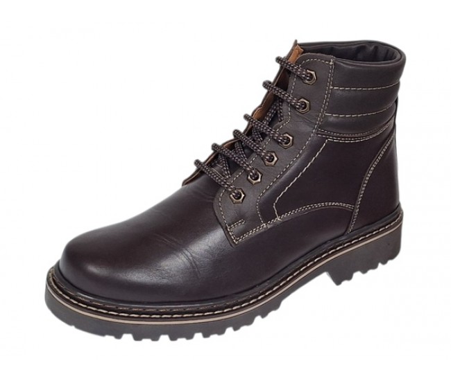 Reducerte marimea 41 Bocanci barbati din piele naturala (imblaniti) Maro LBOCX7M