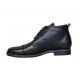 OFERTA MARIMEA 38,  41 -Ghete barbati din piele naturala casual, imblanite, Bond NEGRU - LBOND1NBOX