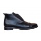 OFERTA MARIMEA 38,  41 -Ghete barbati din piele naturala casual, imblanite, Bond NEGRU - LBOND1NBOX