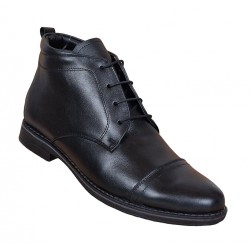 OFERTA MARIMEA 38,  41 -Ghete barbati din piele naturala casual, imblanite, Bond NEGRU - LBOND1NBOX