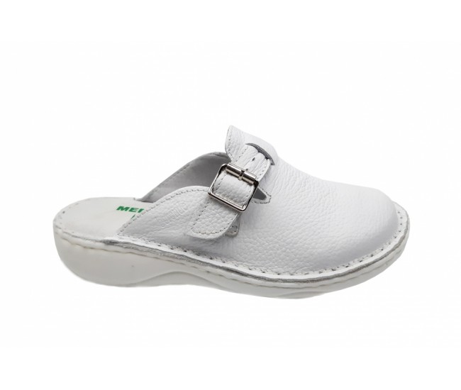 Oferta Marimea 35 Saboti medicali femei, albi din piele naturala box, Med-Line LBR127A