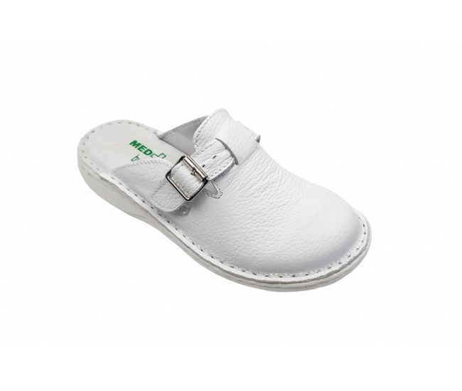 Oferta Marimea 35 Saboti medicali femei, albi din piele naturala box, Med-Line LBR127A