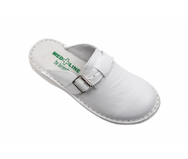 Oferta Marimea 35 Saboti medicali femei, albi din piele naturala box, Med-Line LBR127A