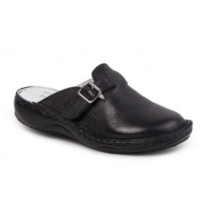 oferta marimea 36 Saboti medicali femei, negri din piele naturala box Med-Line LBR127N