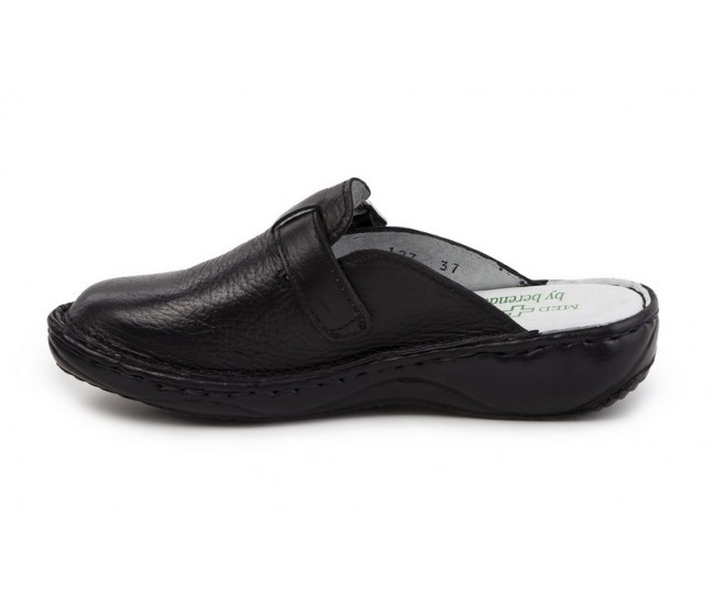 oferta marimea 36 Saboti medicali femei, negri din piele naturala box Med-Line LBR127N