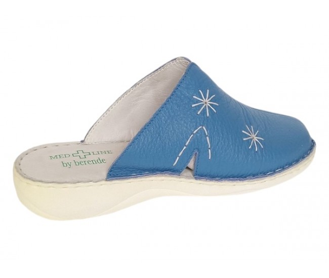 Oferta Marimea 42 Saboti medicali dama din piele naturala Albastru Box, Med-Line LBR298ALBASTRU