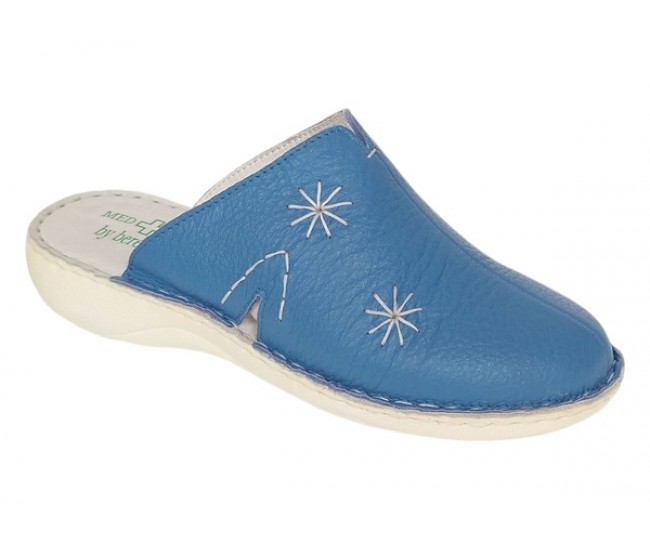Oferta Marimea 42 Saboti medicali dama din piele naturala Albastru Box, Med-Line LBR298ALBASTRU
