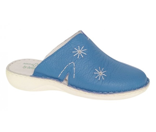 Oferta Marimea 42 Saboti medicali dama din piele naturala Albastru Box, Med-Line LBR298ALBASTRU