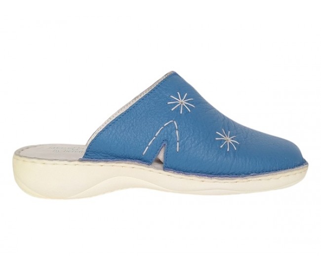 Oferta Marimea 42 Saboti medicali dama din piele naturala Albastru Box, Med-Line LBR298ALBASTRU