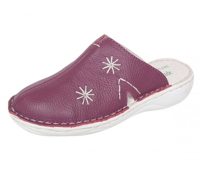 Oferta Marimea 36 Saboti medicali femei, Magenta din piele naturala box, Med-Line LBR298MOV