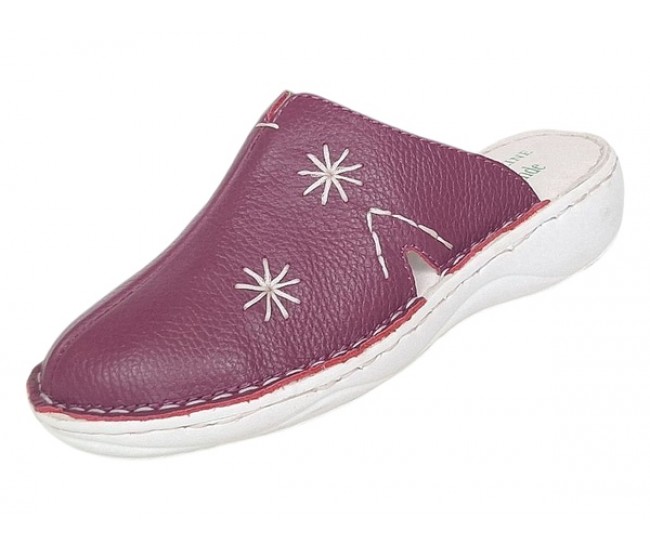 Oferta Marimea 36 Saboti medicali femei, Magenta din piele naturala box, Med-Line LBR298MOV