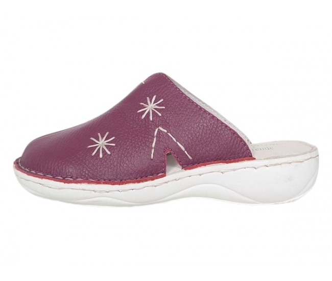 Oferta Marimea 36 Saboti medicali femei, Magenta din piele naturala box, Med-Line LBR298MOV