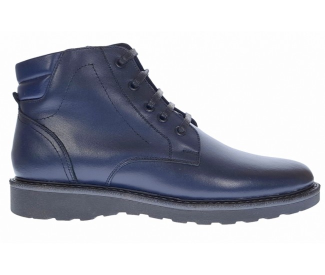 Reducare Marimea 41 Ghete barbati casual din piele naturala cu fermoar (imblanite) Bleumarin LCORSAFBLM