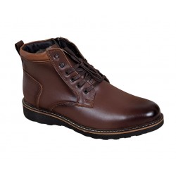 Oferta Marimea 38, 42 Ghete barbati casual, din piele naturala Maro cu fermoar LCORSAFM