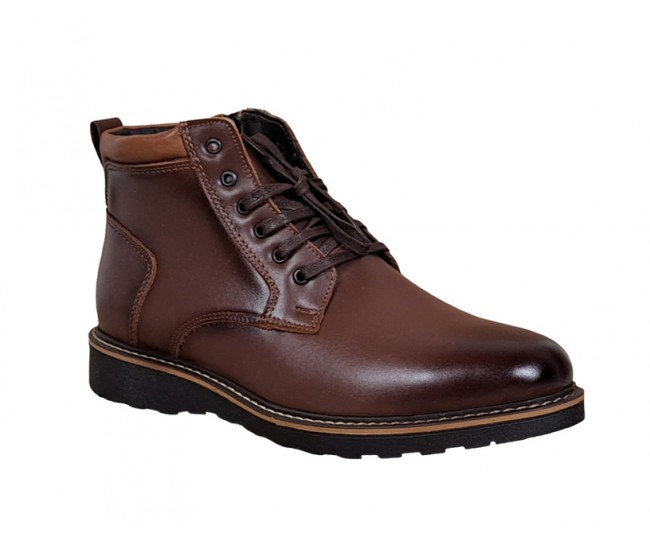 Oferta Marimea 38, 42 Ghete barbati casual, din piele naturala Maro cu fermoar LCORSAFM