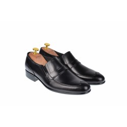 OFERTA MARIMEA  40,  41  -   Pantofi Barbati Office, Eleganti, din Piele Naturala, cu Elastic, Negru, EVOLUTION 2,LELION13N