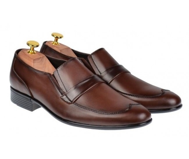 Oferta marimea 41 Pantofi barbati office eleganti din piele naturala maro Elion LELY13M