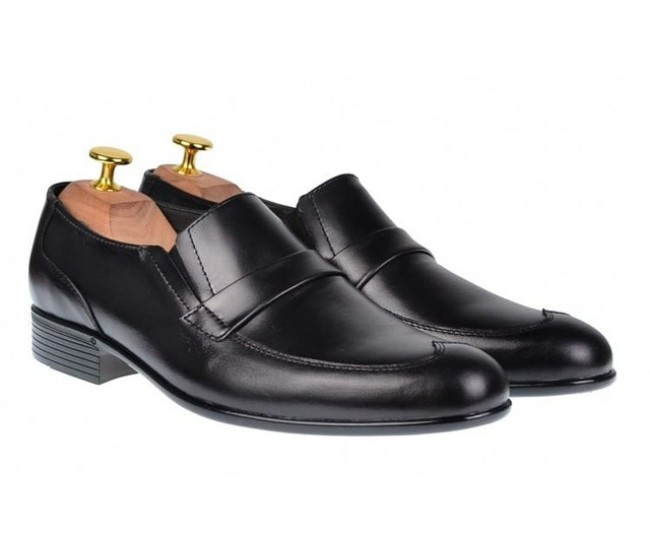 Oferta marimea 40 Pantofi barbati negri office eleganti din piele naturala Elion LELY13N