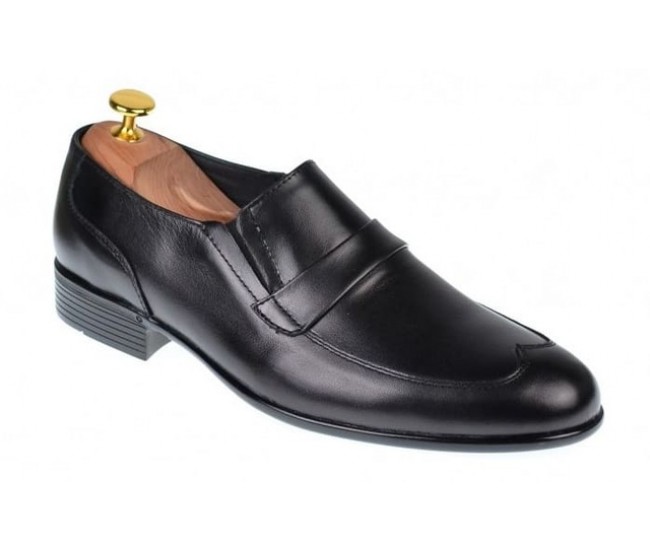 Oferta marimea 40 Pantofi barbati negri office eleganti din piele naturala Elion LELY13N